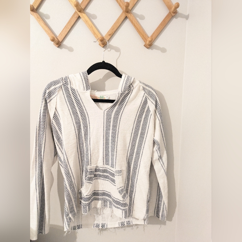 Vintage Havana Striped Beach Hoodie Pullover